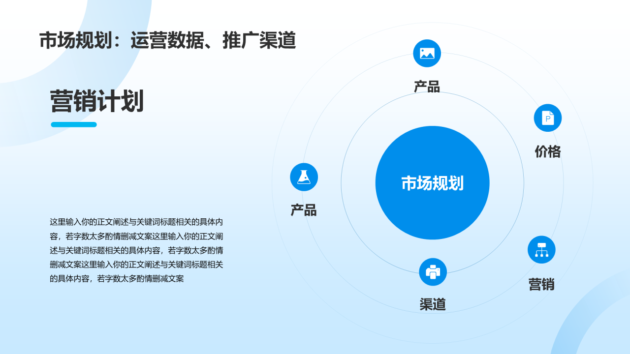 蓝色渐变航空公司商业计划书PPT