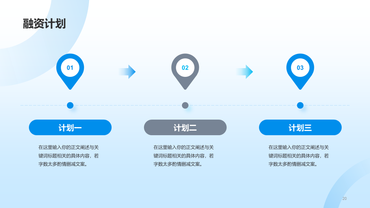 蓝色渐变航空公司商业计划书PPT