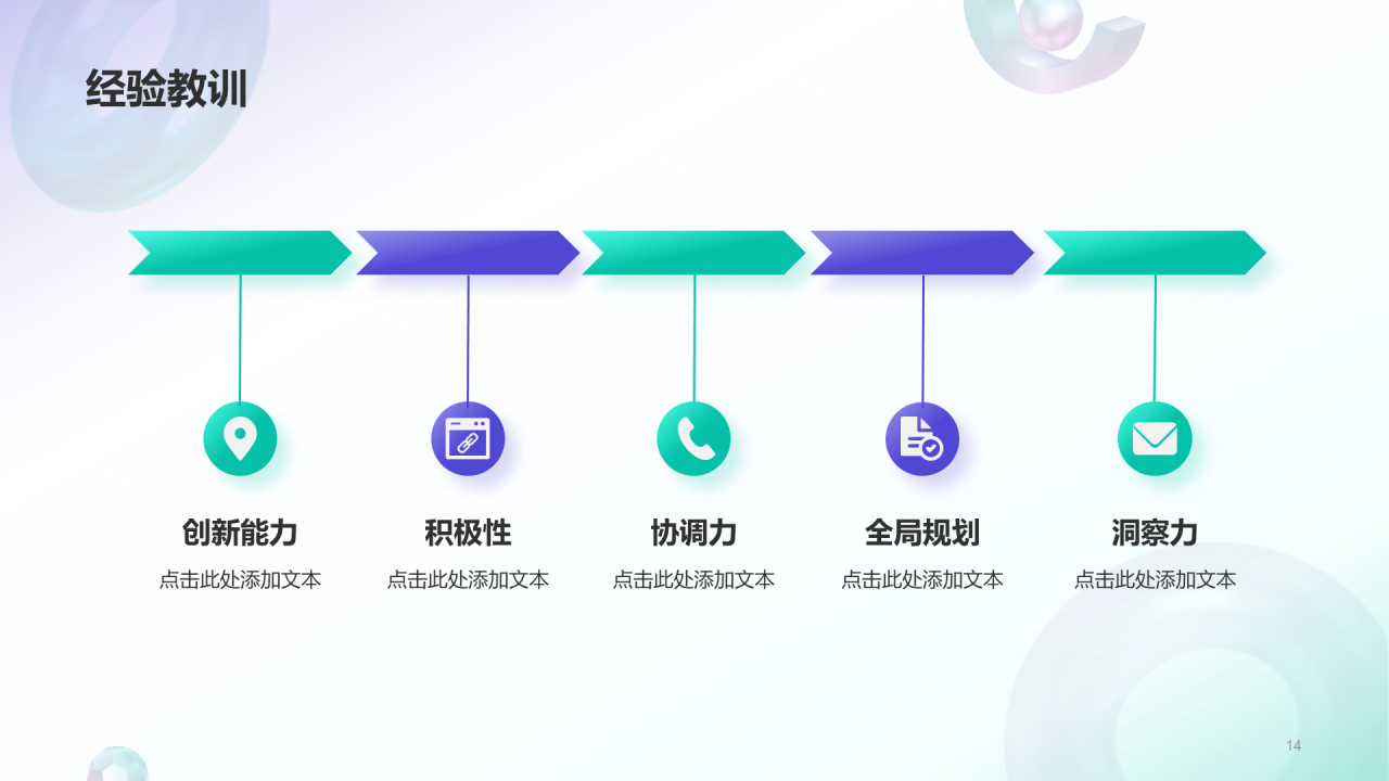 绿紫创意酷炫渐变工作总结PPT