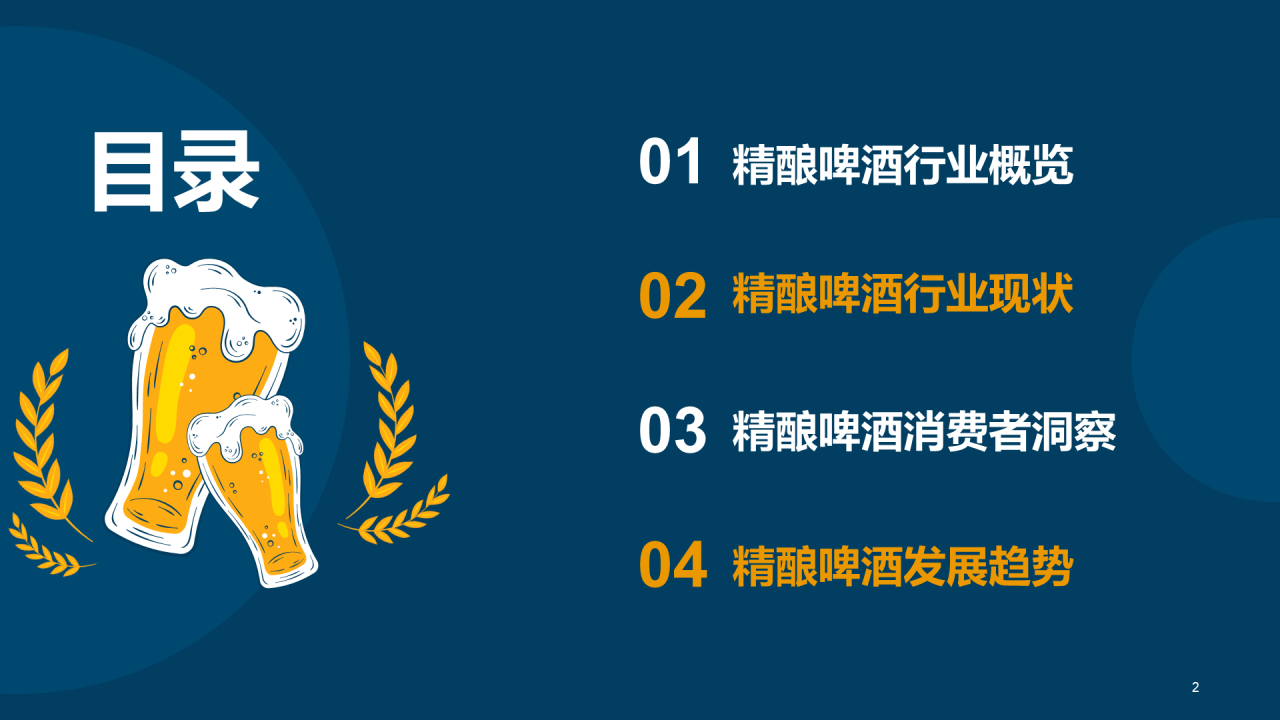 蓝色插画精酿啤酒研究报告