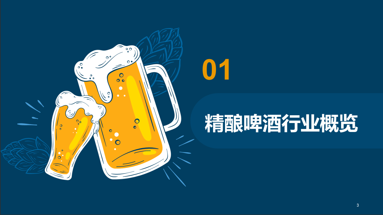 蓝色插画精酿啤酒研究报告