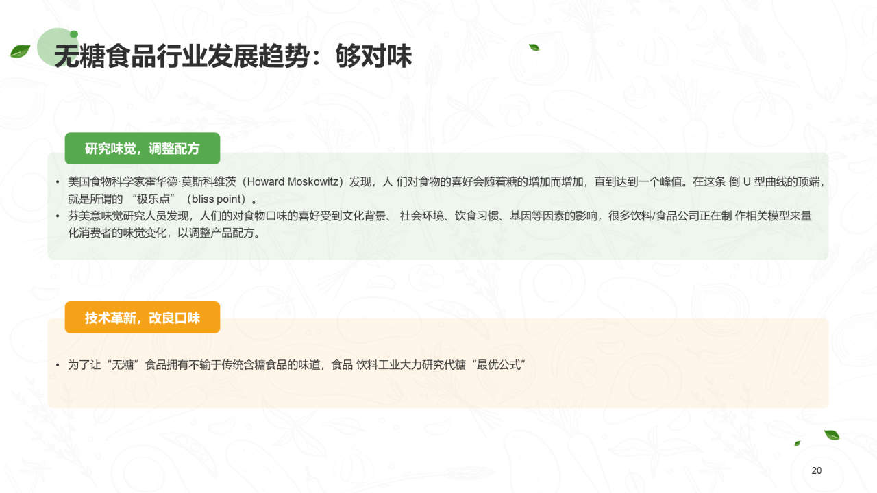 绿色插画无糖食品行业研究报告