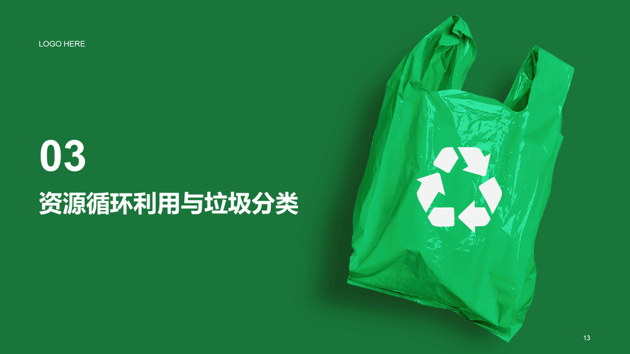 绿色简约绿色环保知识科普PPT