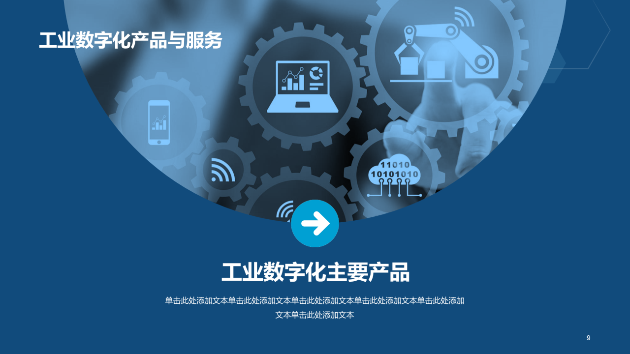 蓝色科技工业数字化商业计划书PPT