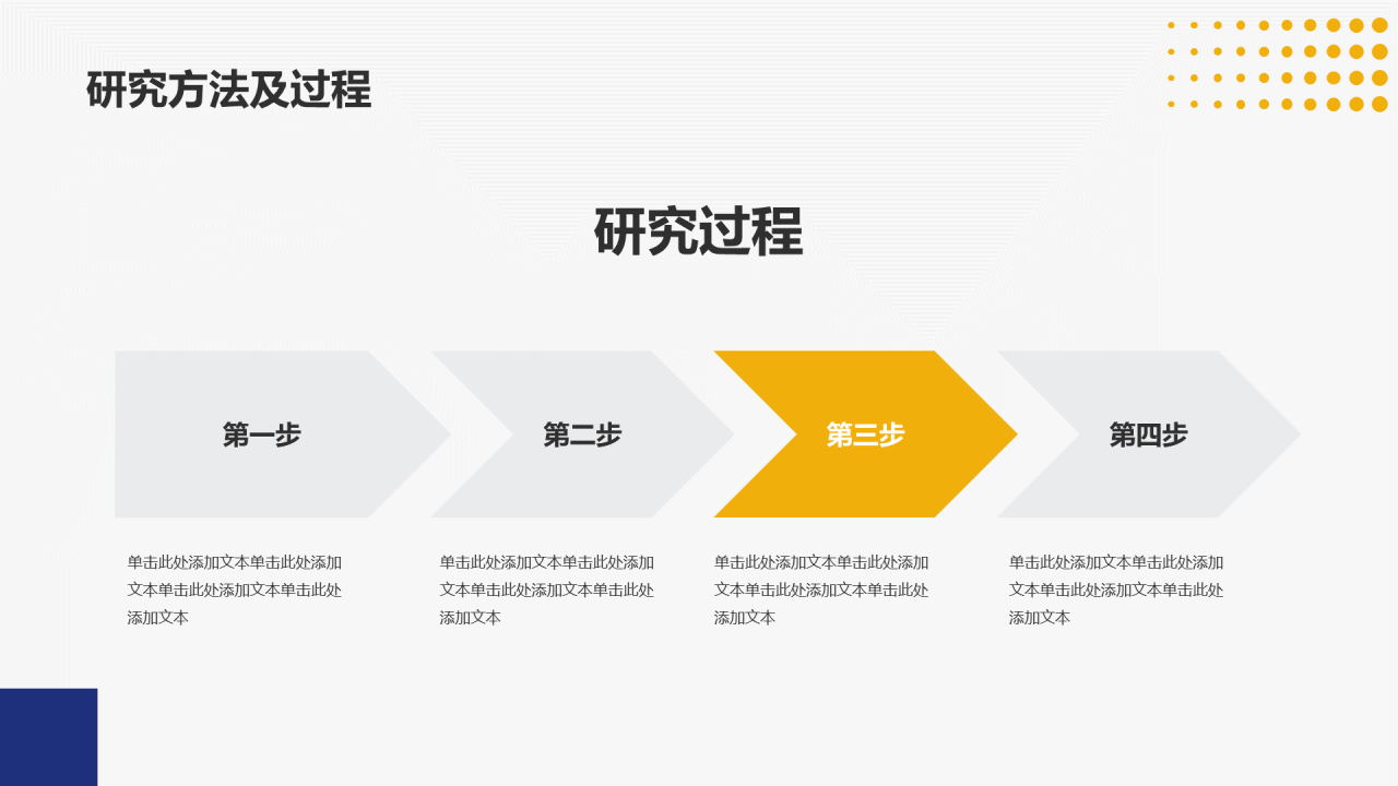 蓝黄色简约扁平学术类通用PPT