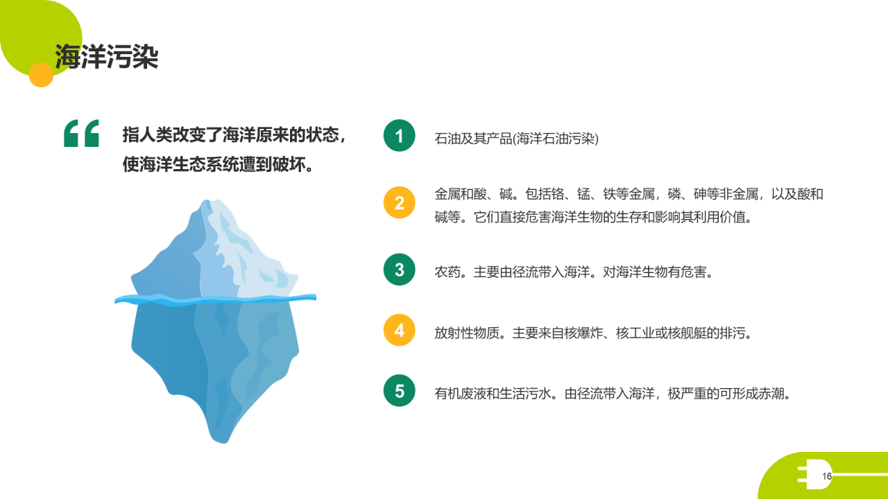 绿色扁平简约保护环境主题教育PPT