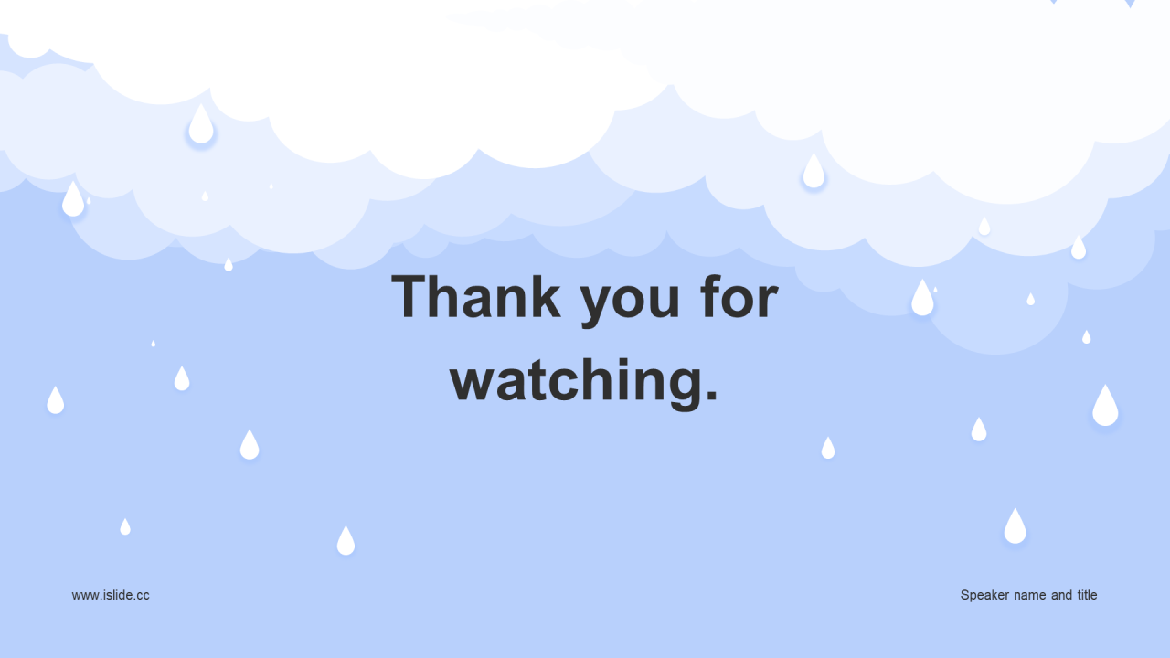 蓝色插画雨水节气科普培训课件PPT