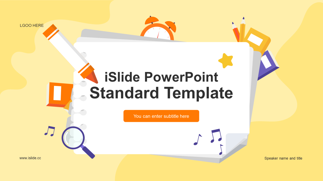 黄色插画小学生行为守则主题班会PPT