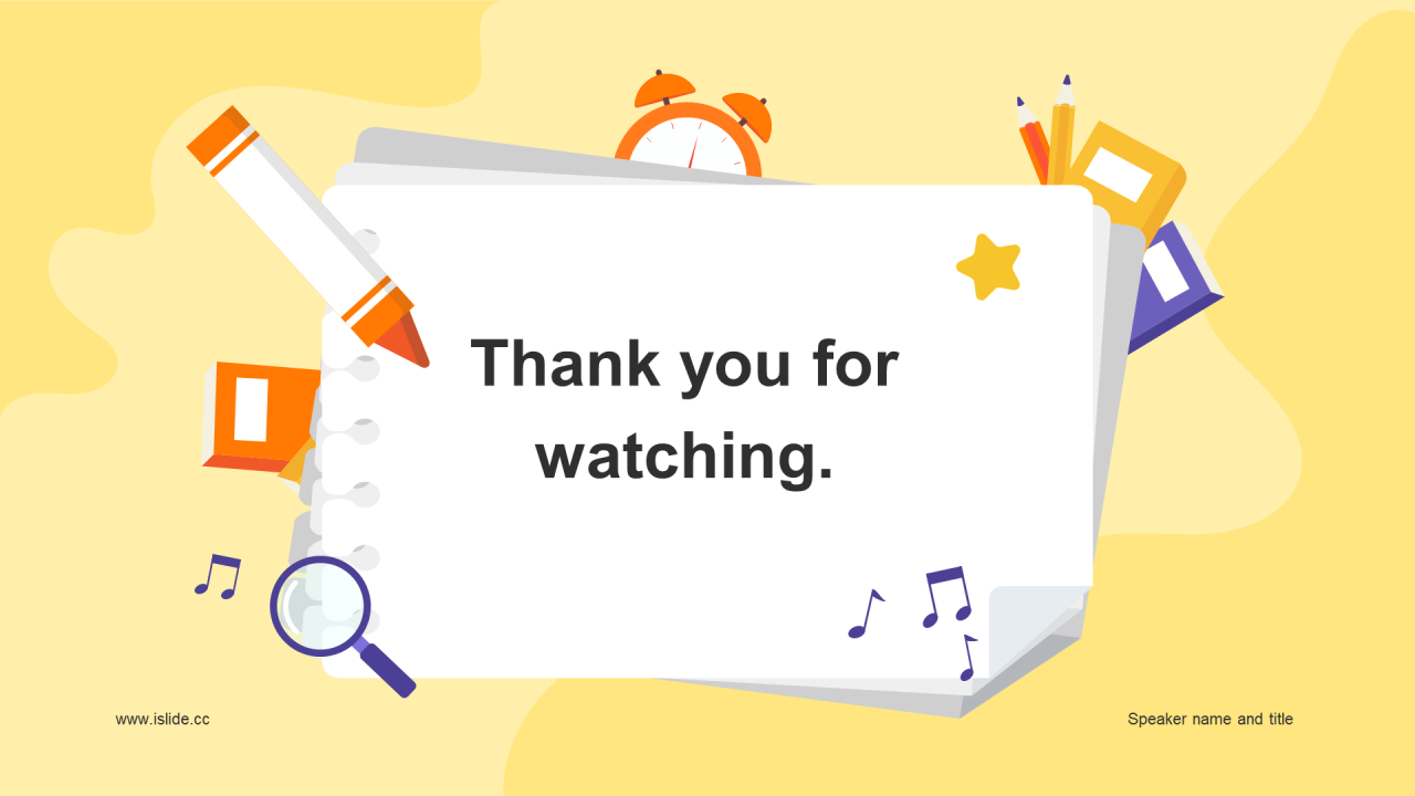 黄色插画小学生行为守则主题班会PPT