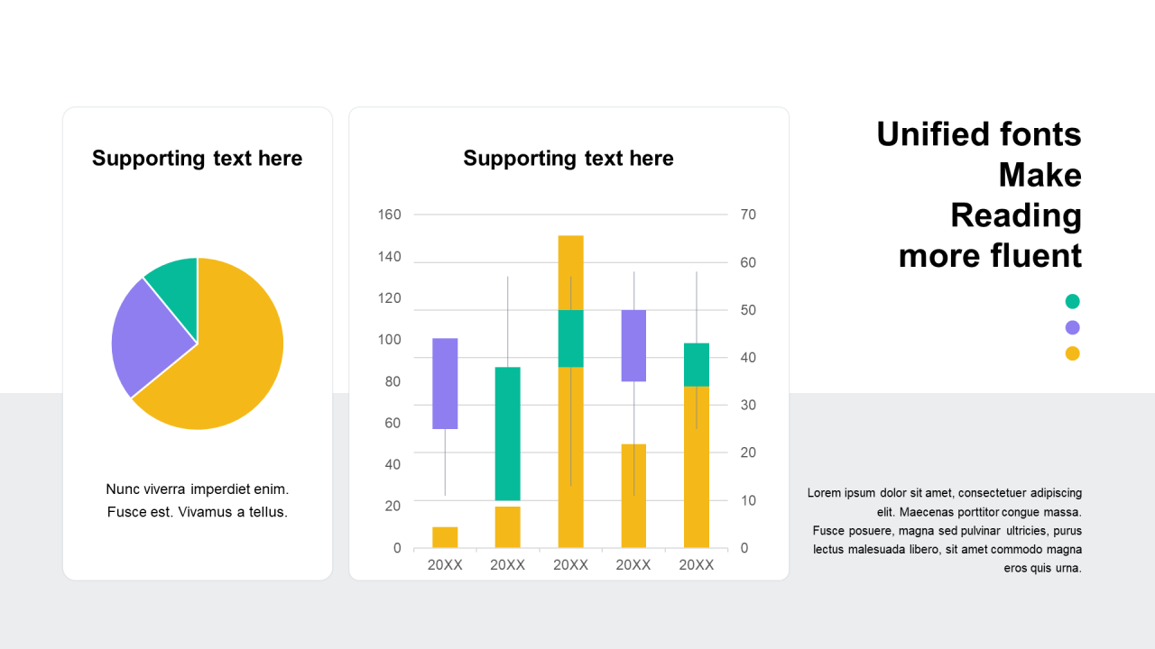 扁平PPT股价图，饼图