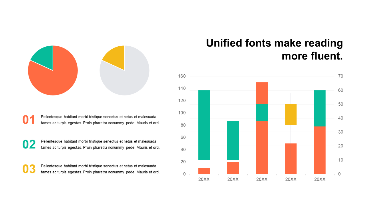 扁平PPT股价图，饼图