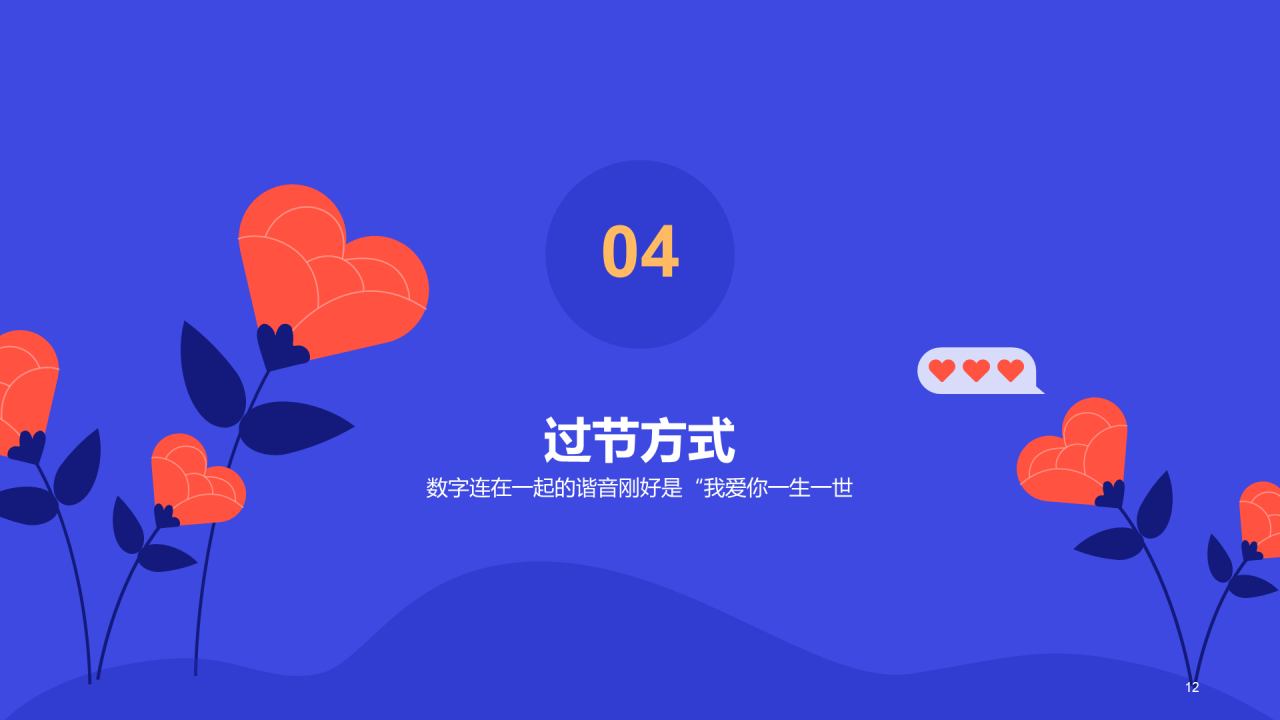 蓝色插画网络情人节培训课件PPT