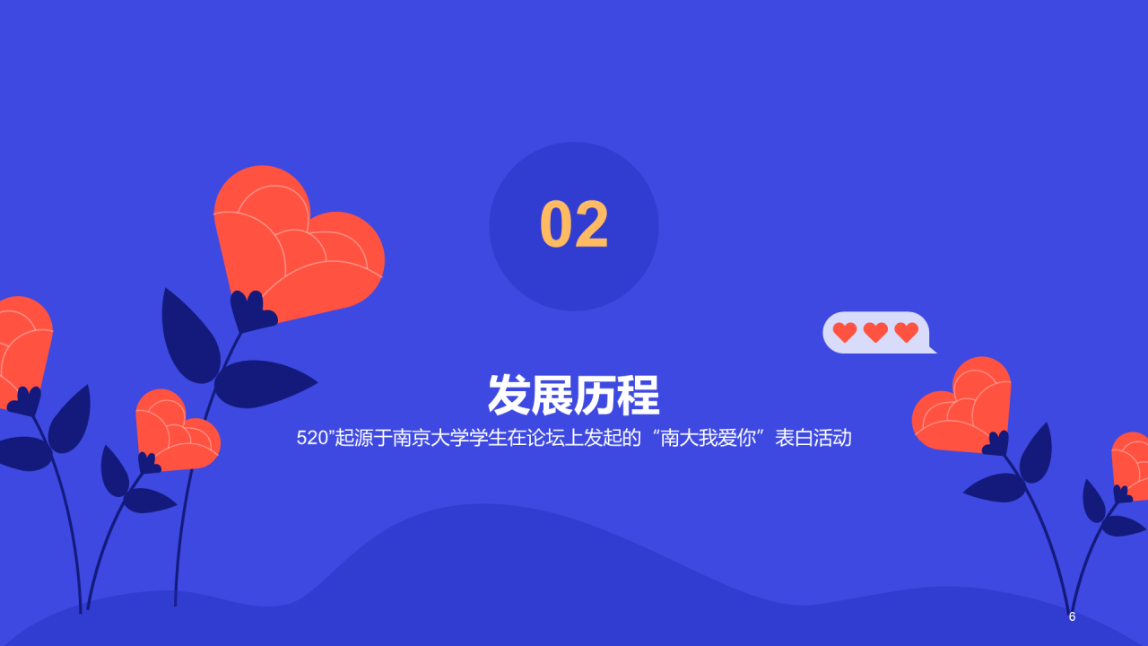 蓝色插画网络情人节培训课件PPT