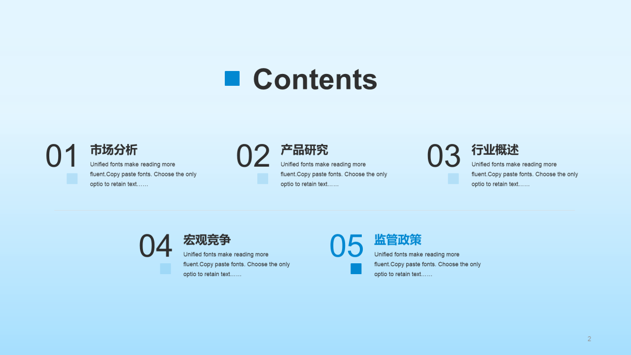 蓝色现代生物医疗行业研究报告PPT