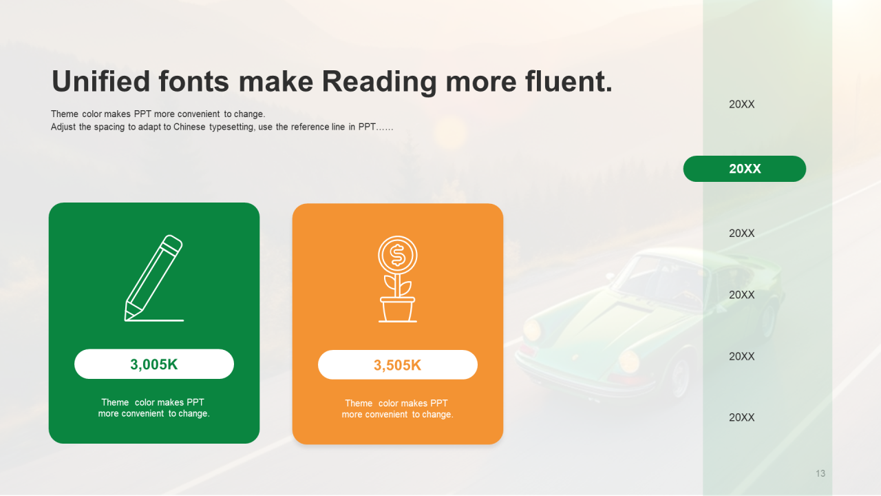 橙色创意智能汽车新品发布会PPT