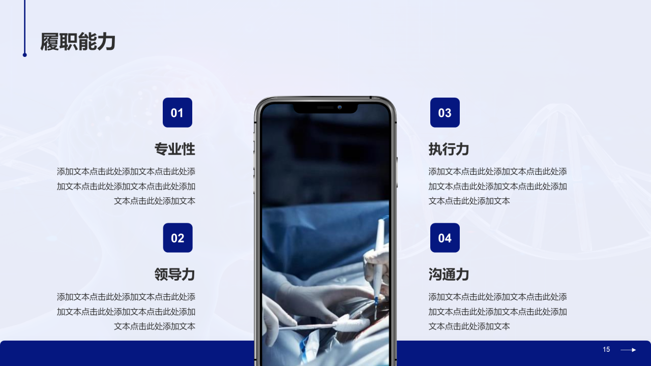 蓝色科技智能医疗研究竞聘述职PPT