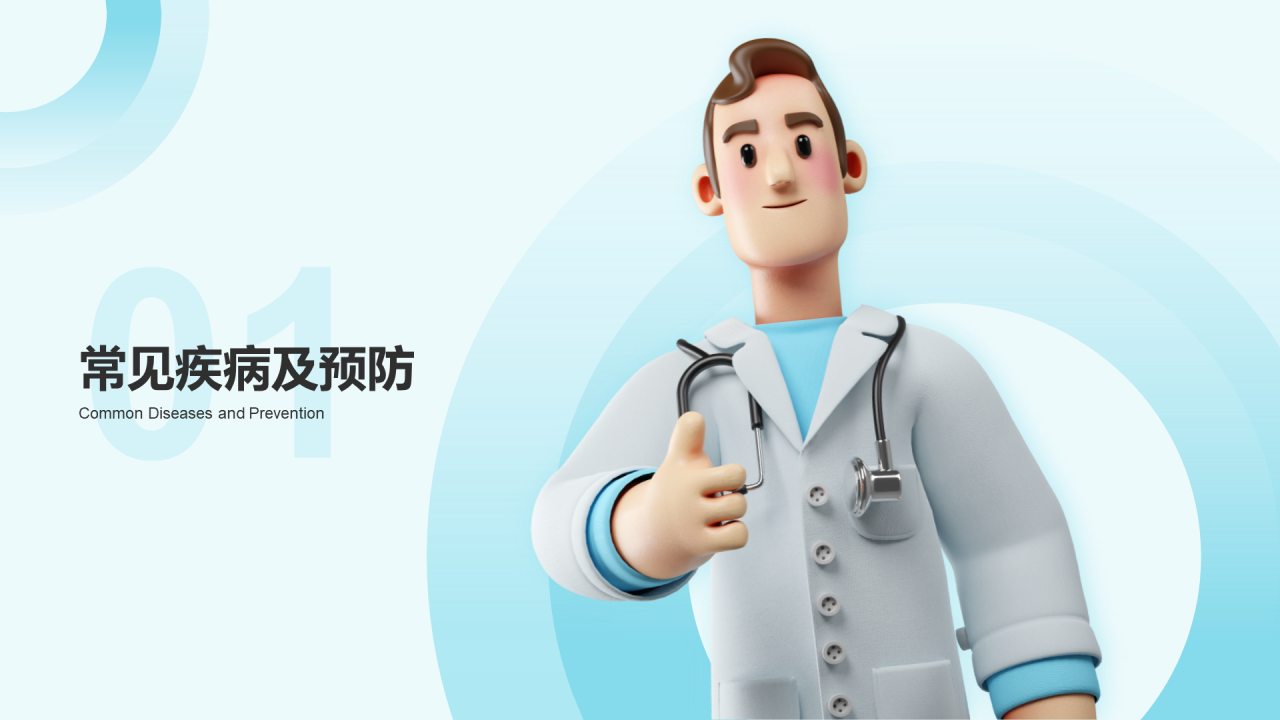 蓝色创意医学专业知识科普PPT