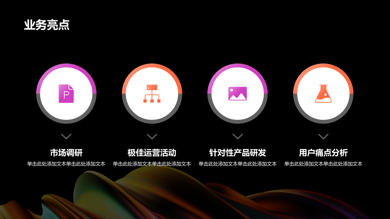 黑色互联网炫酷工作总结汇报PPT模板
