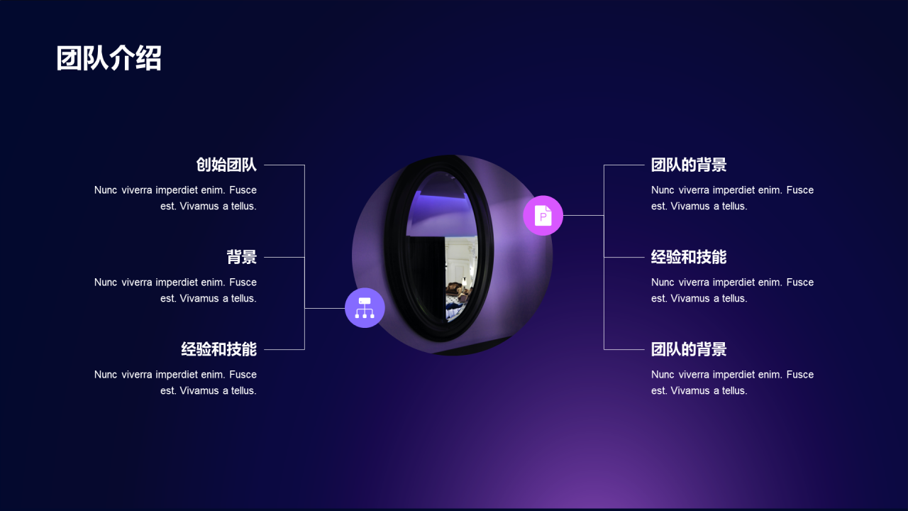 紫色科技渐变商业计划书通用PPT模板