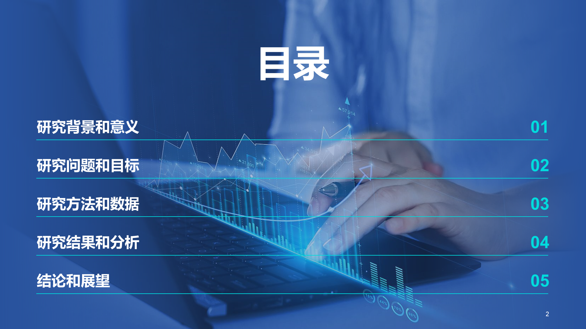 蓝色现代商务金融毕业论文答辩