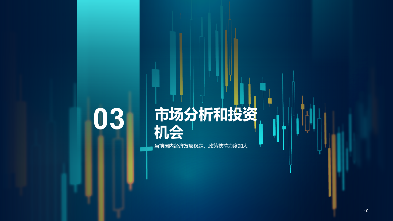 蓝色科技金融年终总结汇报PPT