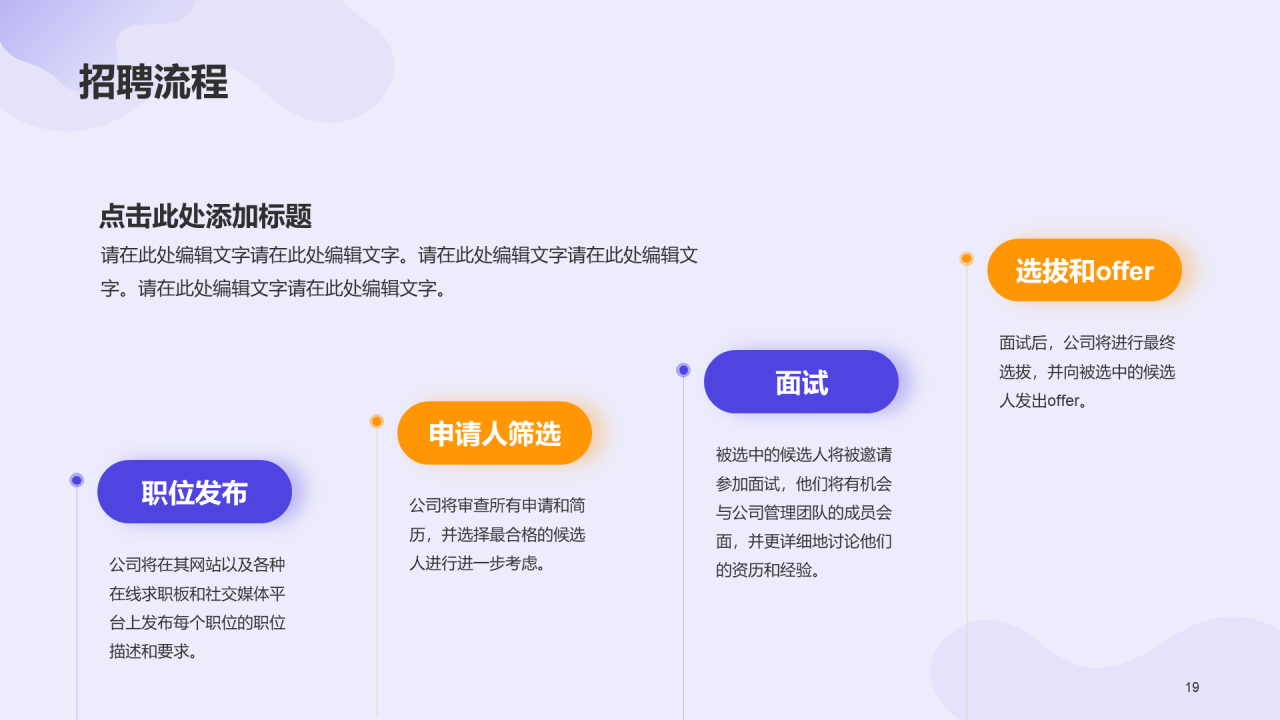 紫色插画企业人才招聘计划方案PPT