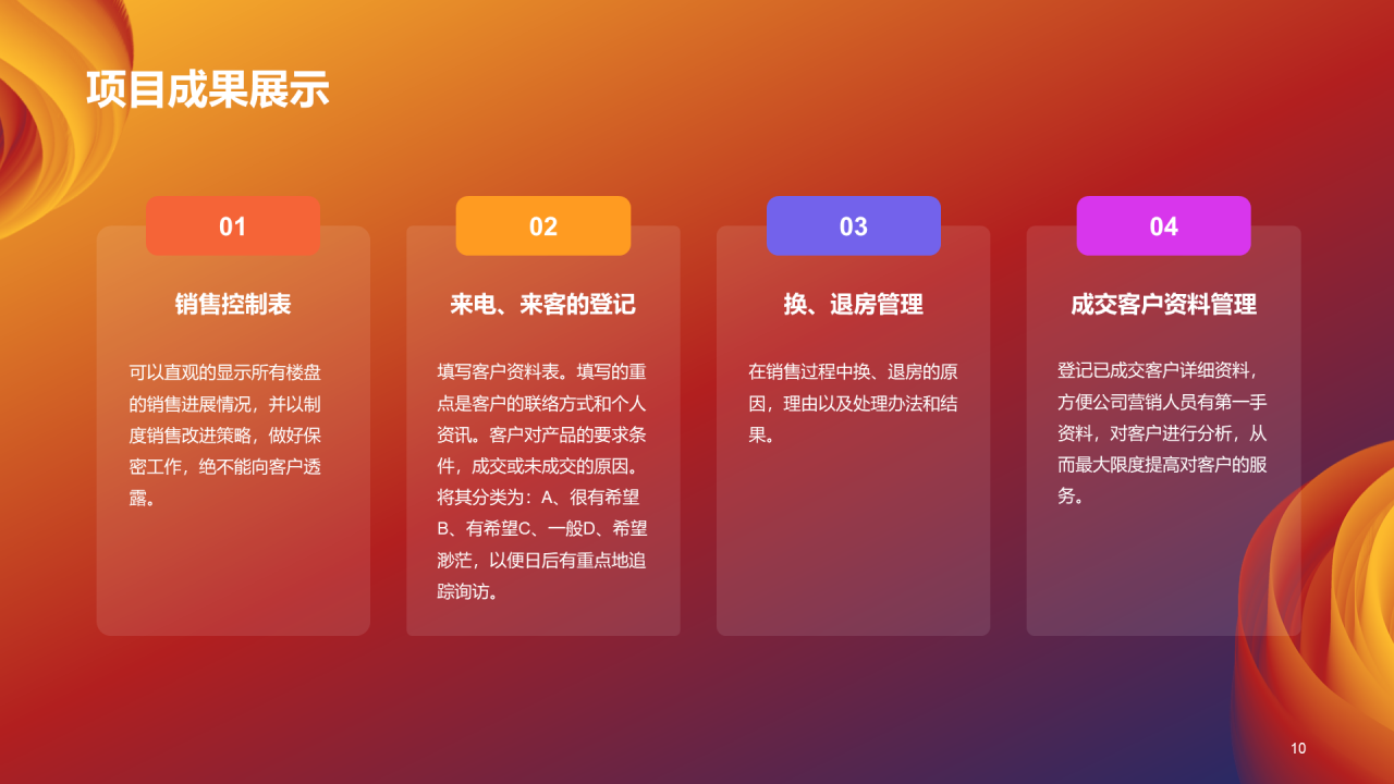 橙色创意简约通用年度年终总结PPT