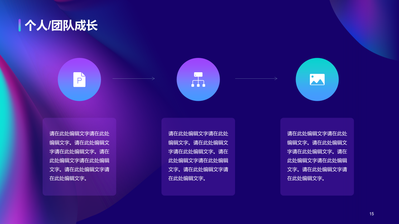 紫色流体年终给总结汇报PPT
