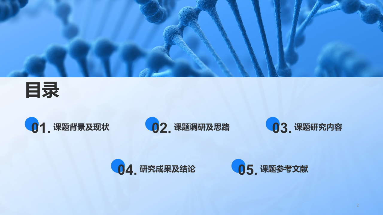蓝色医学专业毕业论文答辩PPT