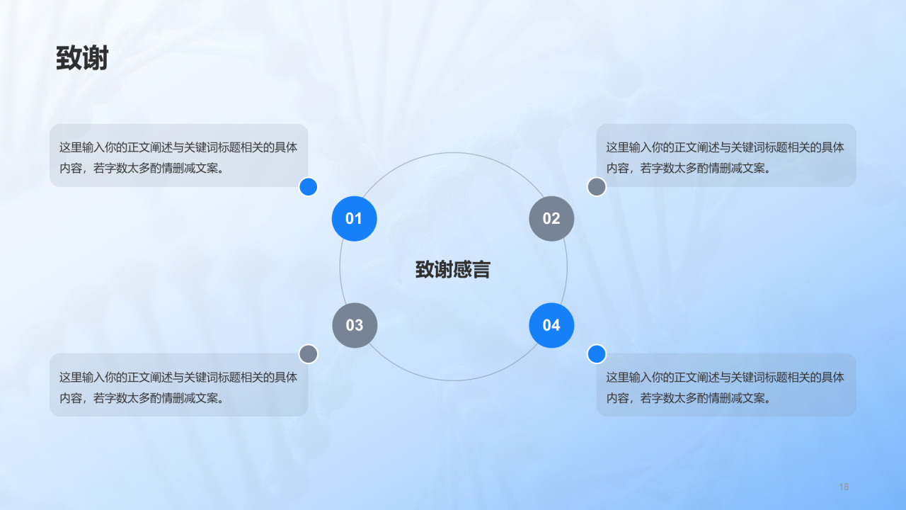 蓝色医学专业毕业论文答辩PPT