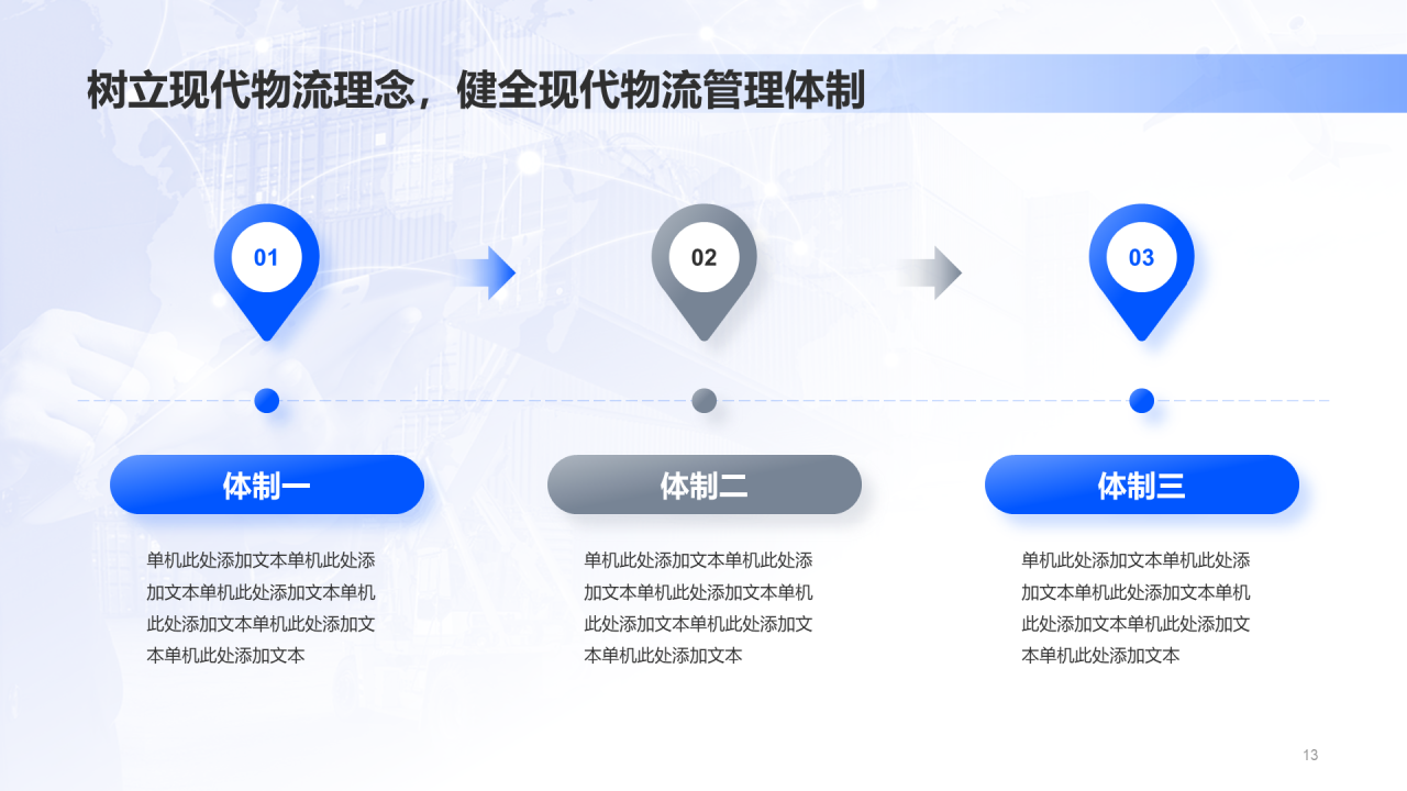蓝色商务现代物流成本控制策略分析PPT
