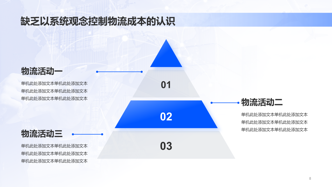 蓝色商务现代物流成本控制策略分析PPT