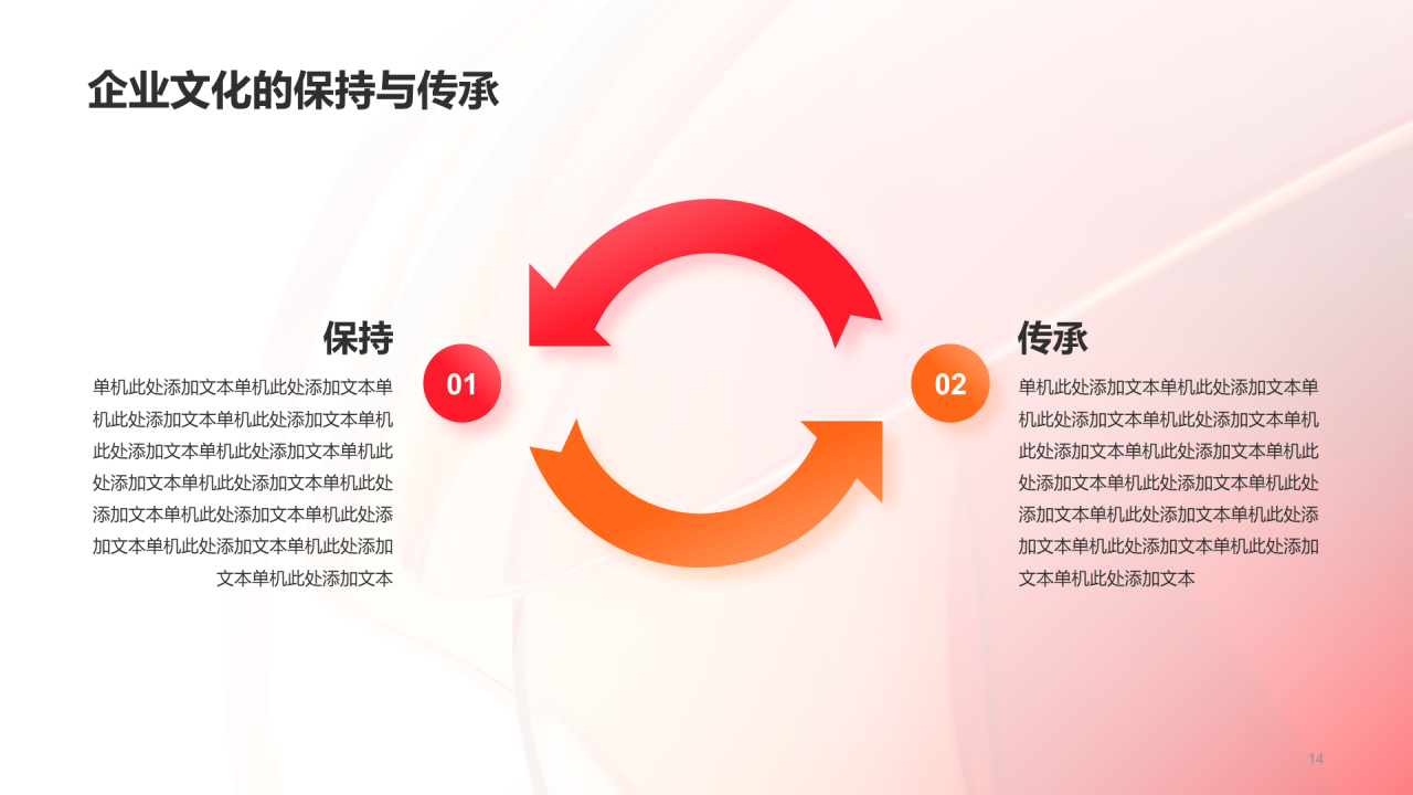 红色创意企业文化建设工作总结PPT