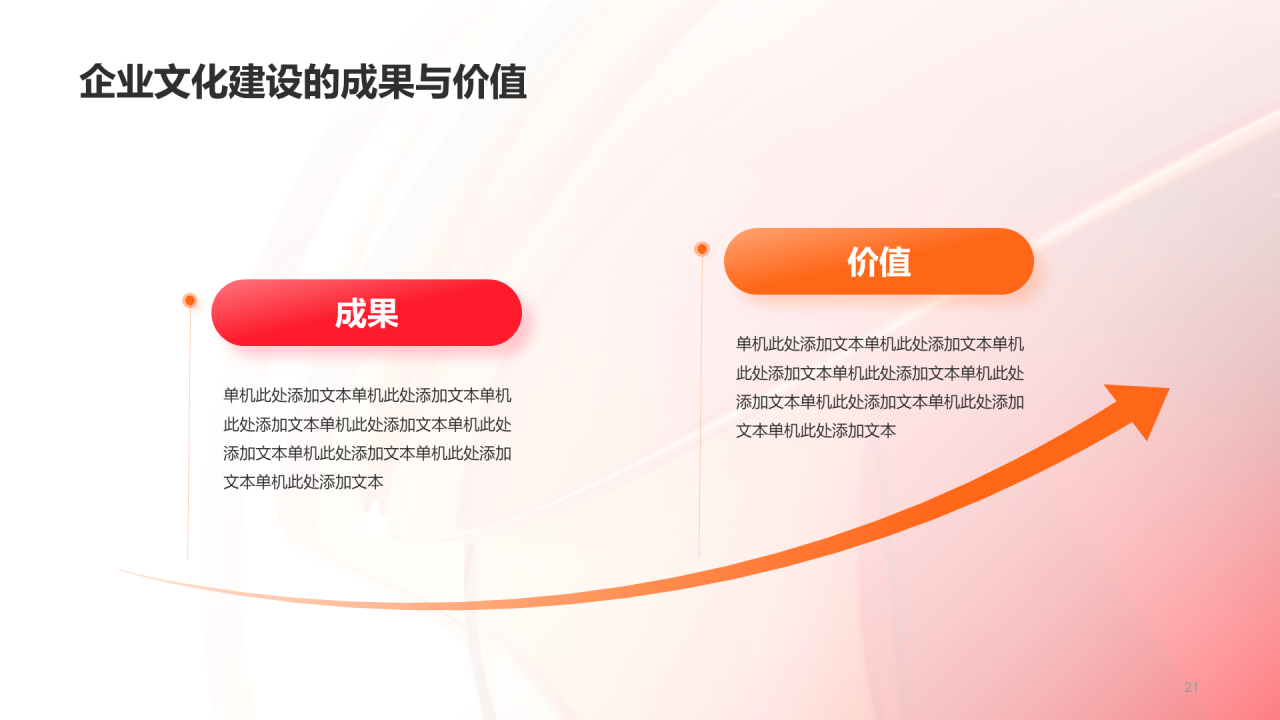 红色创意企业文化建设工作总结PPT
