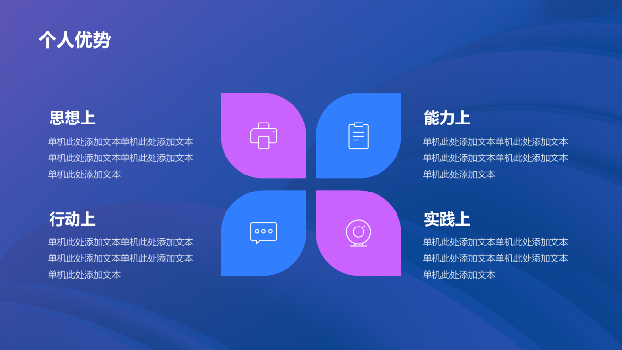 蓝紫简约产品经理岗位竞聘PPT