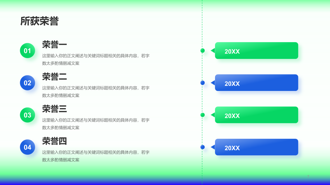蓝绿渐变创意酷炫竞聘述职PPT