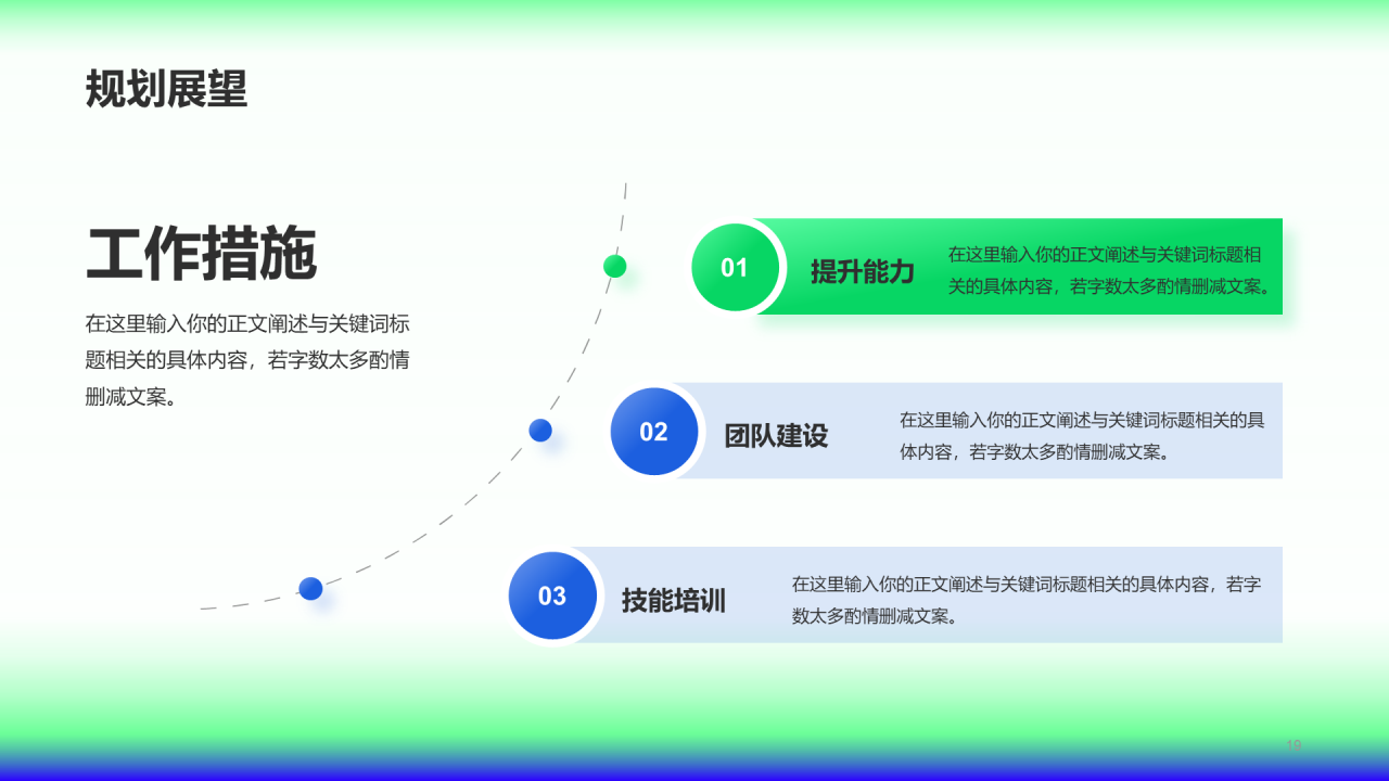 蓝绿渐变创意酷炫竞聘述职PPT