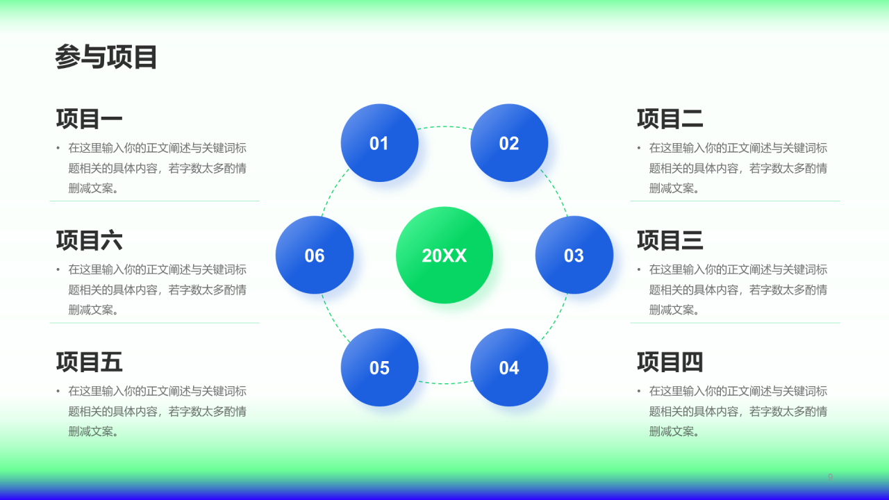 蓝绿渐变创意酷炫竞聘述职PPT