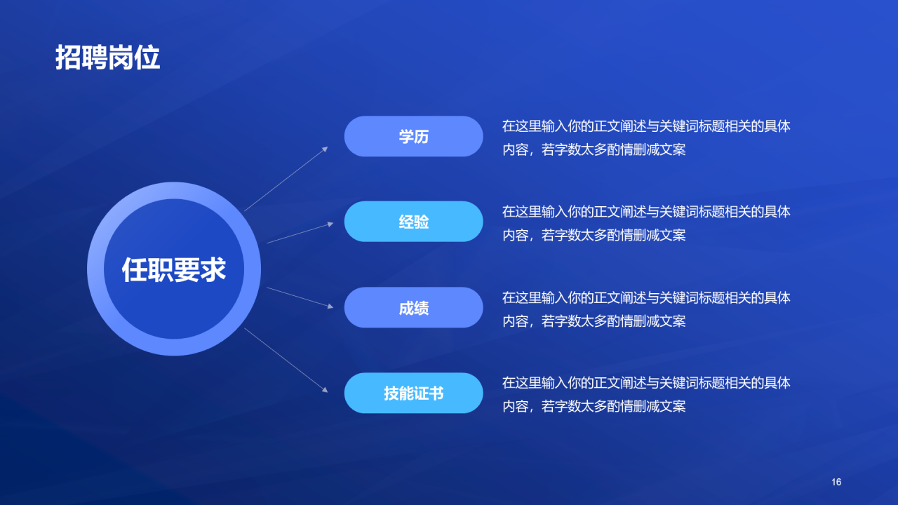 蓝色创意酷炫企业招聘大会PPT
