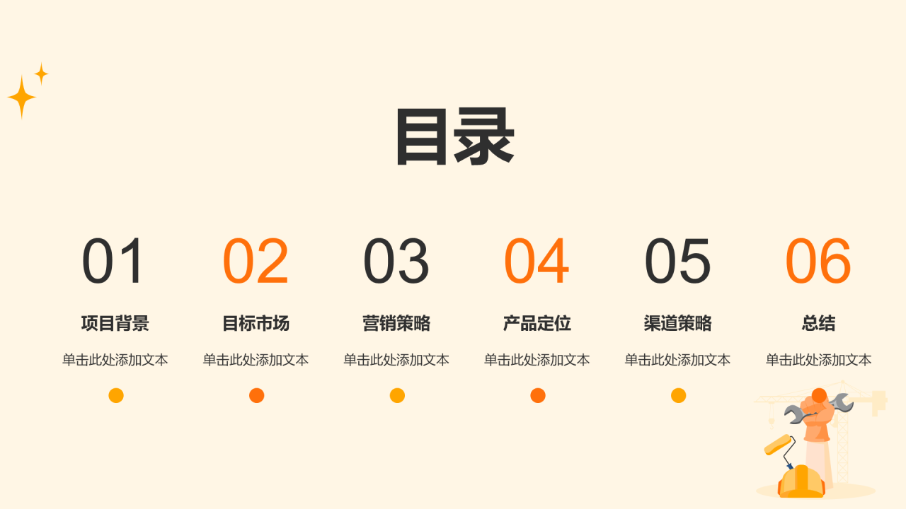 橙色劳动节商业计划书PPT