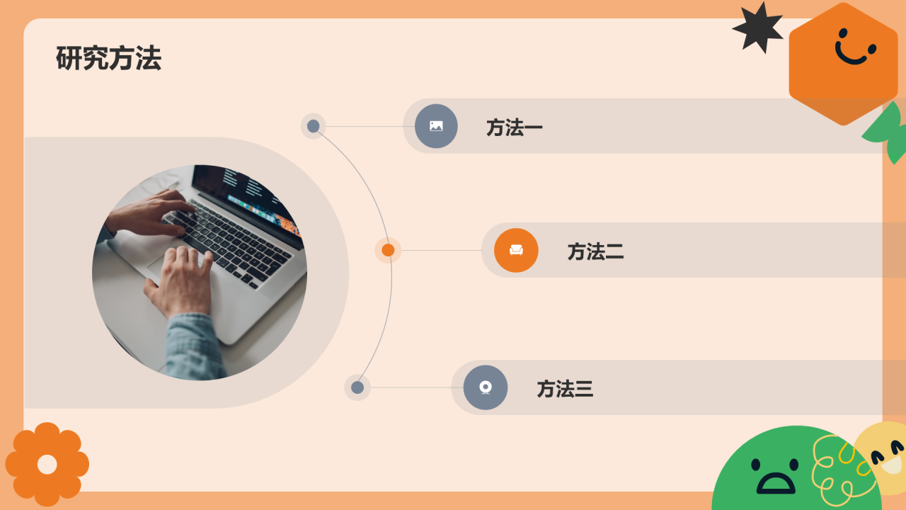橙色扁平毕业答辩通用PPT