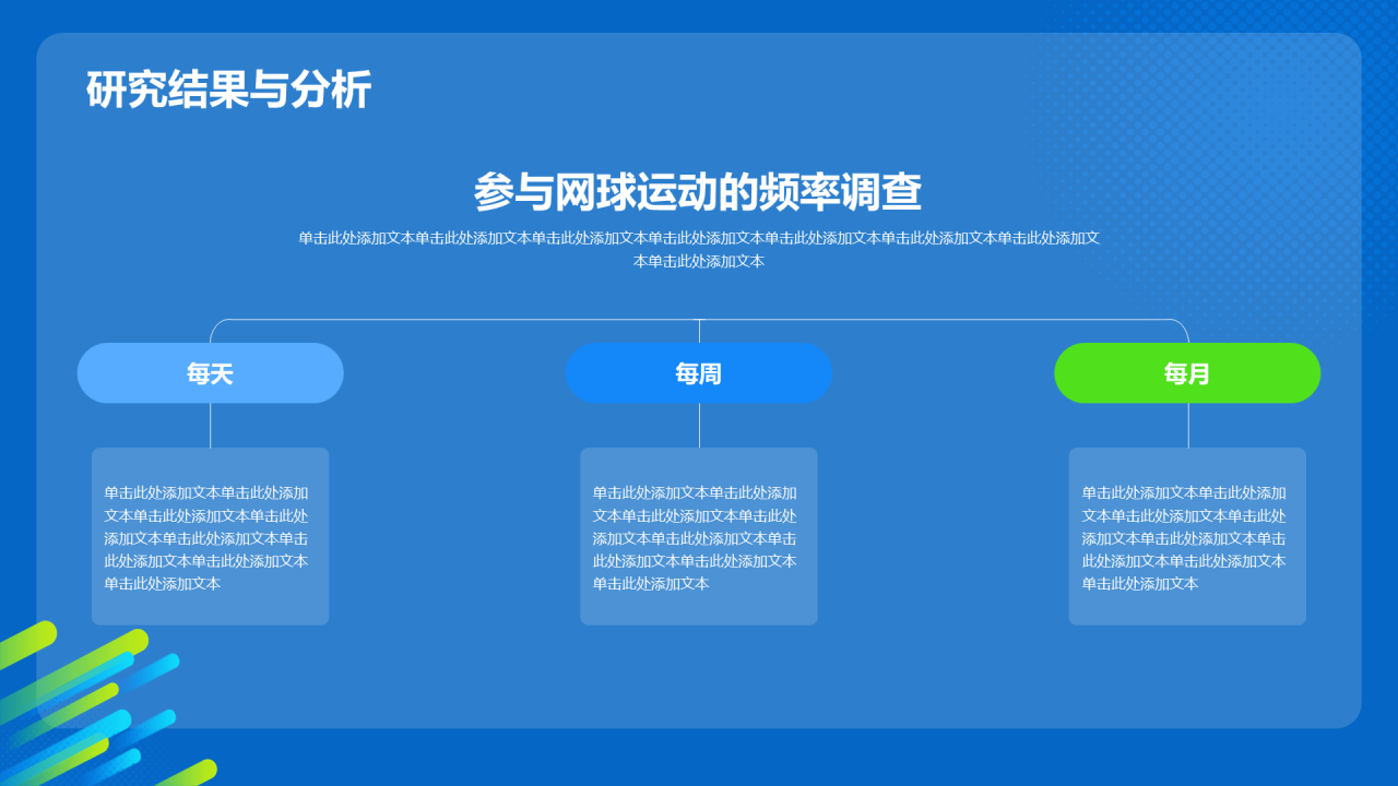 蓝色渐变网球专业毕业答辩PPT