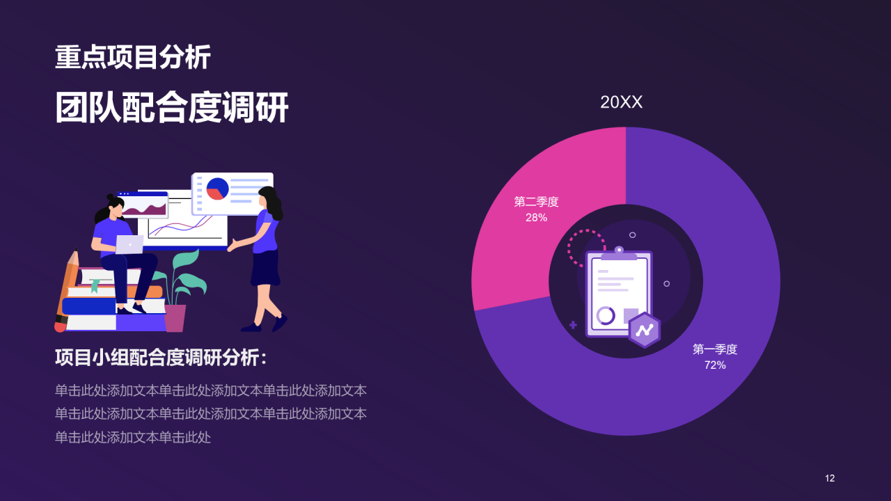 紫色互联网科技企业通用工作总结PPT
