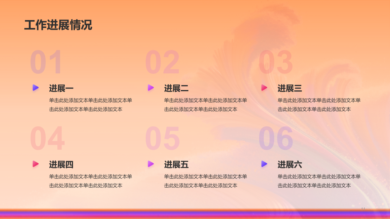 橙色创意酷炫年中工作总结PPT