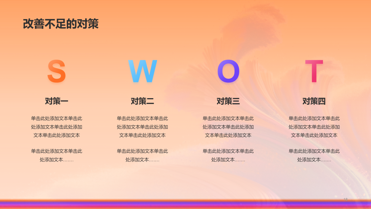 橙色创意酷炫年中工作总结PPT