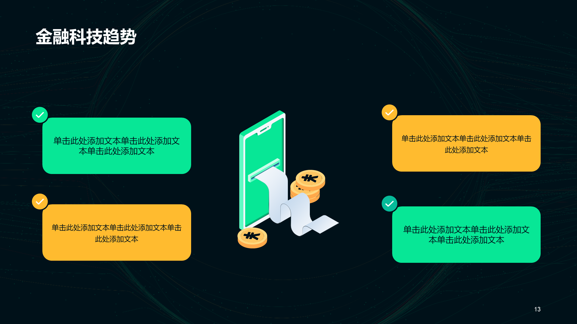绿色科技金融创意炫酷商业计划书