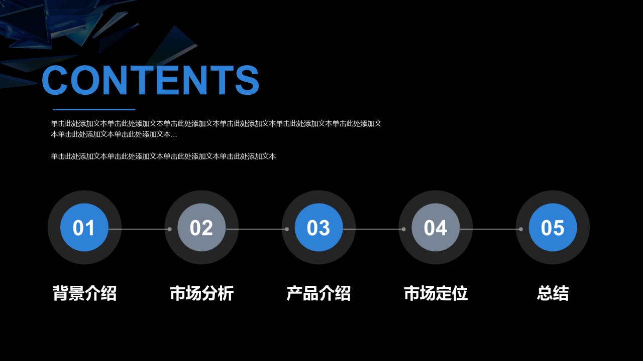 蓝色科技炫酷商业计划书PPT
