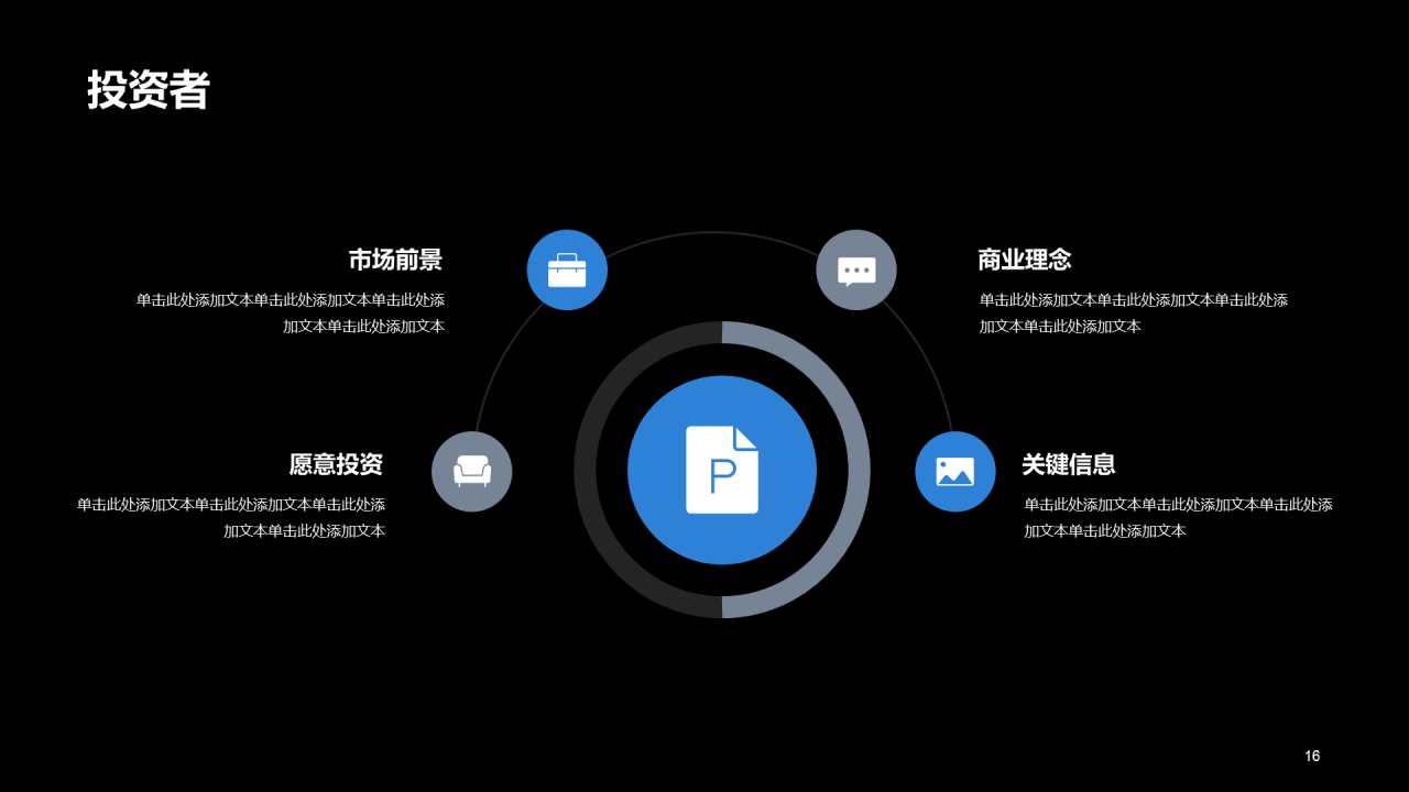 蓝色科技炫酷商业计划书PPT