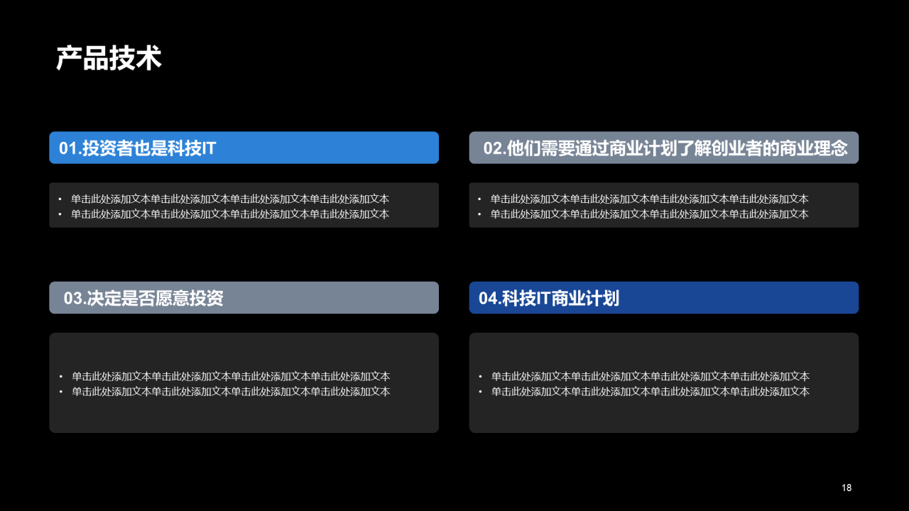 蓝色科技炫酷商业计划书PPT