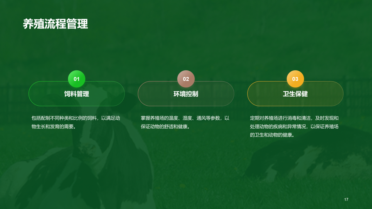 绿色现代养殖流程管理与疾病预防PPT模板